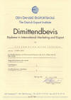 The Danish Export Institute - graduation certificate